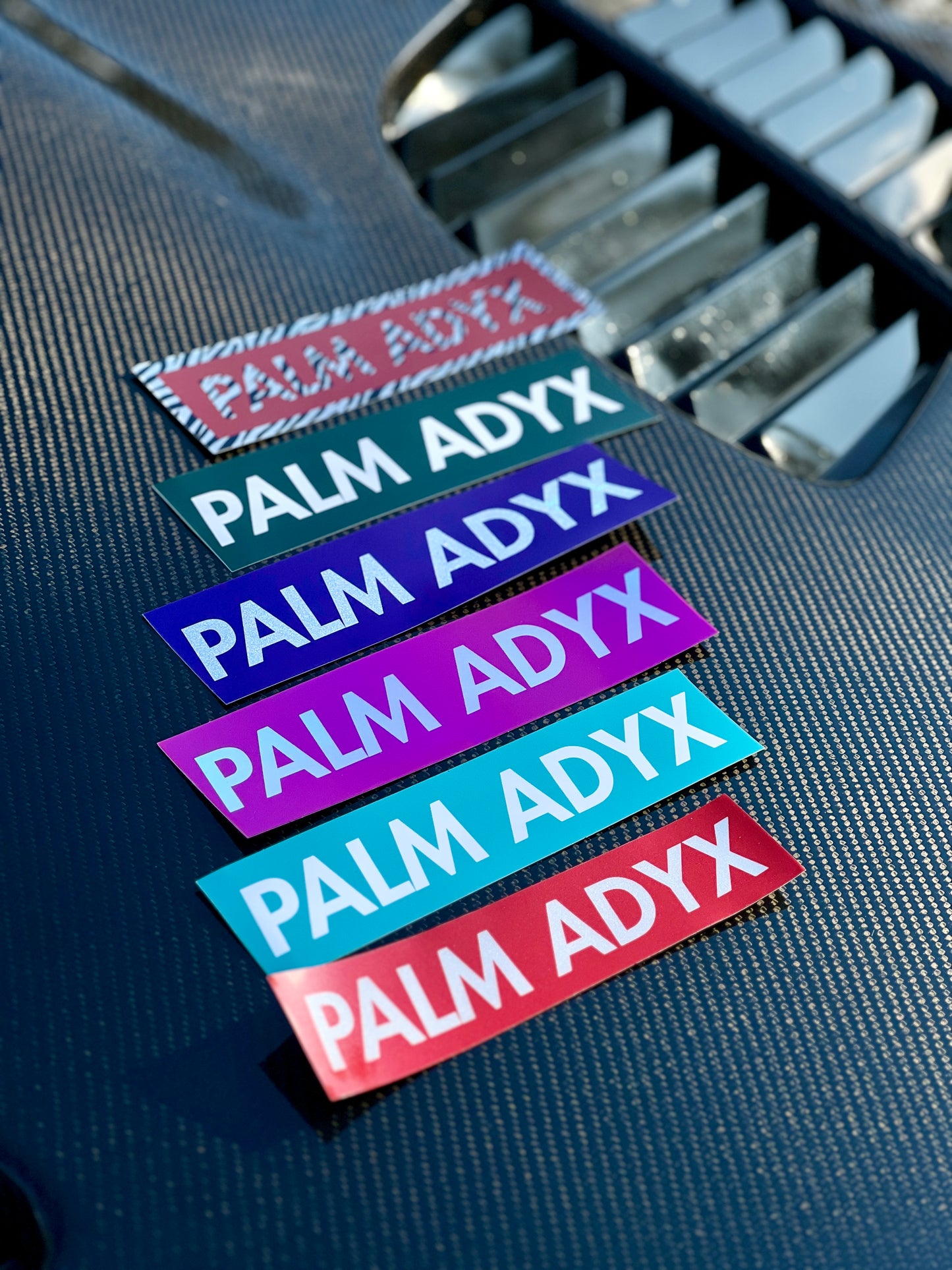 STICKERS PALM ADYX VIOLET HOLOGRAPHIQUE