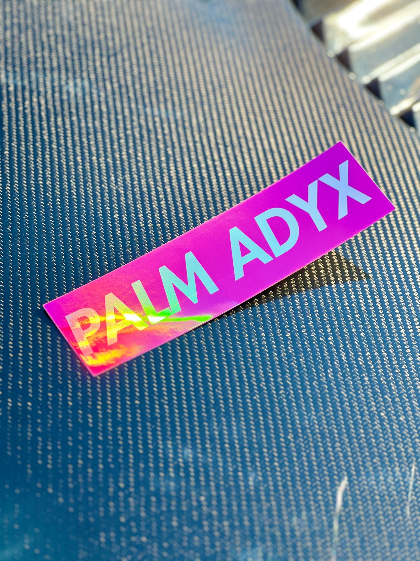STICKERS PALM ADYX ROSE HOLOGRAPHIQUE