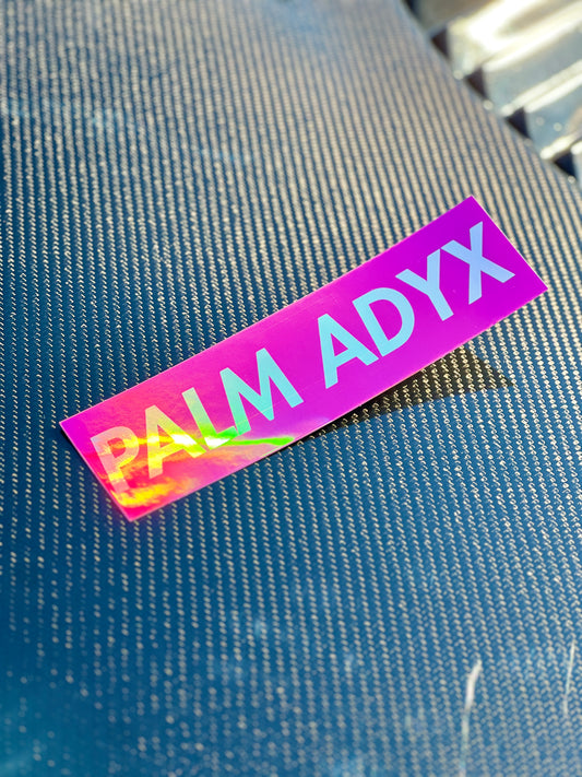 STICKERS PALM ADYX ROSE HOLOGRAPHIQUE