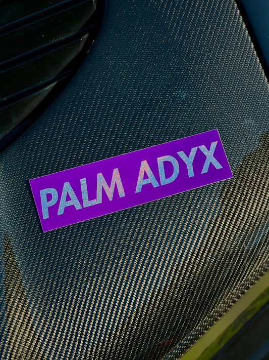 STICKERS PALM ADYX VIOLET HOLOGRAPHIQUE