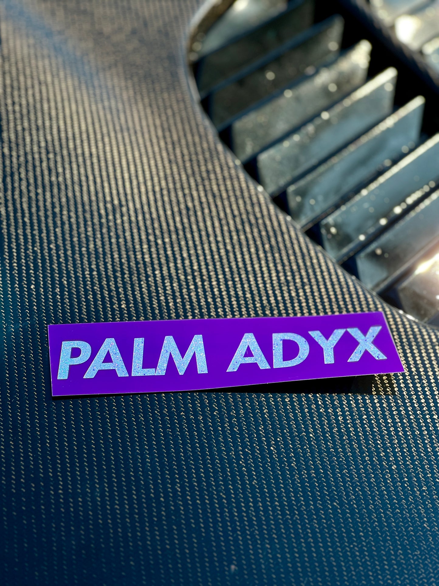 STICKERS PALM ADYX VIOLET HOLOGRAPHIQUE